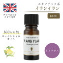 アロマオイル イランイラン 10ml イギリス製 天然精油100% エッセンシャルオイル アロマ リラックス ギフト プレゼント リフレッシュ 癒やし 集中 勉強 アロマテラピー