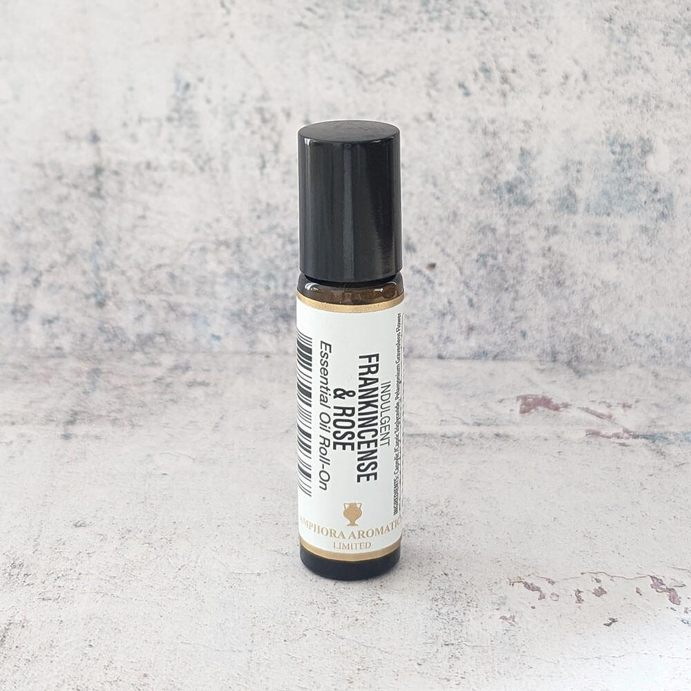 Frankincense （Olibanum） - フランキンセンス＆ローズ ロールオン 10ml アロマオイル 香油 香り 塗るアロマ 精油 持ち運び リラックスグッズ 美肌