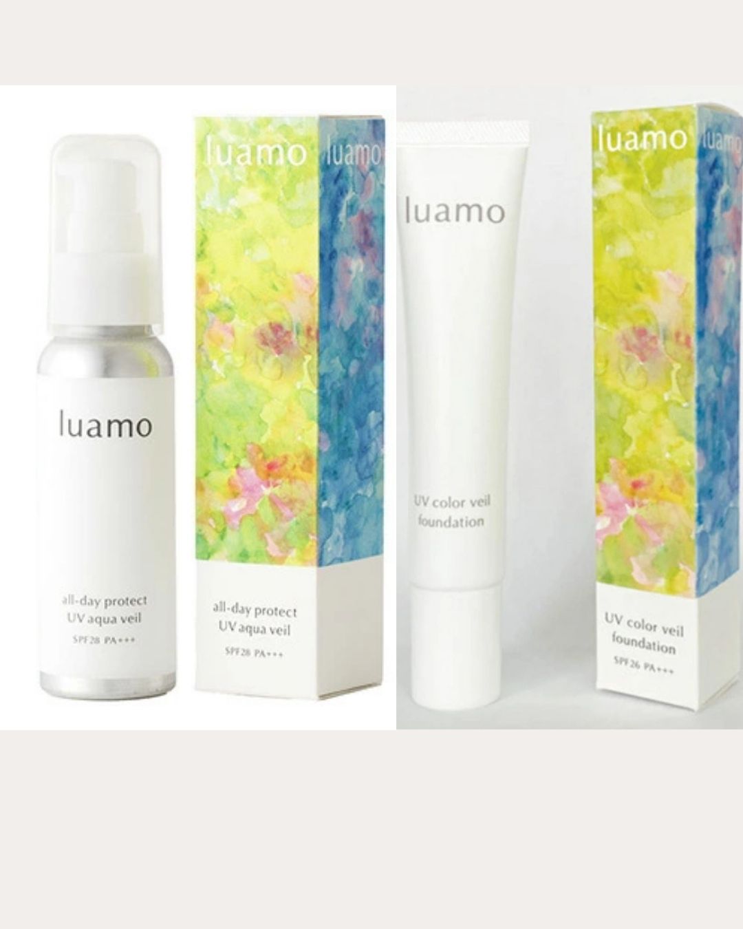 Rakuten - セットでお得　新発売　ルアモ オールデイ プロテクト UVアクアヴェール　UVカラーヴェール ファンデーション ナチュラルベージュ