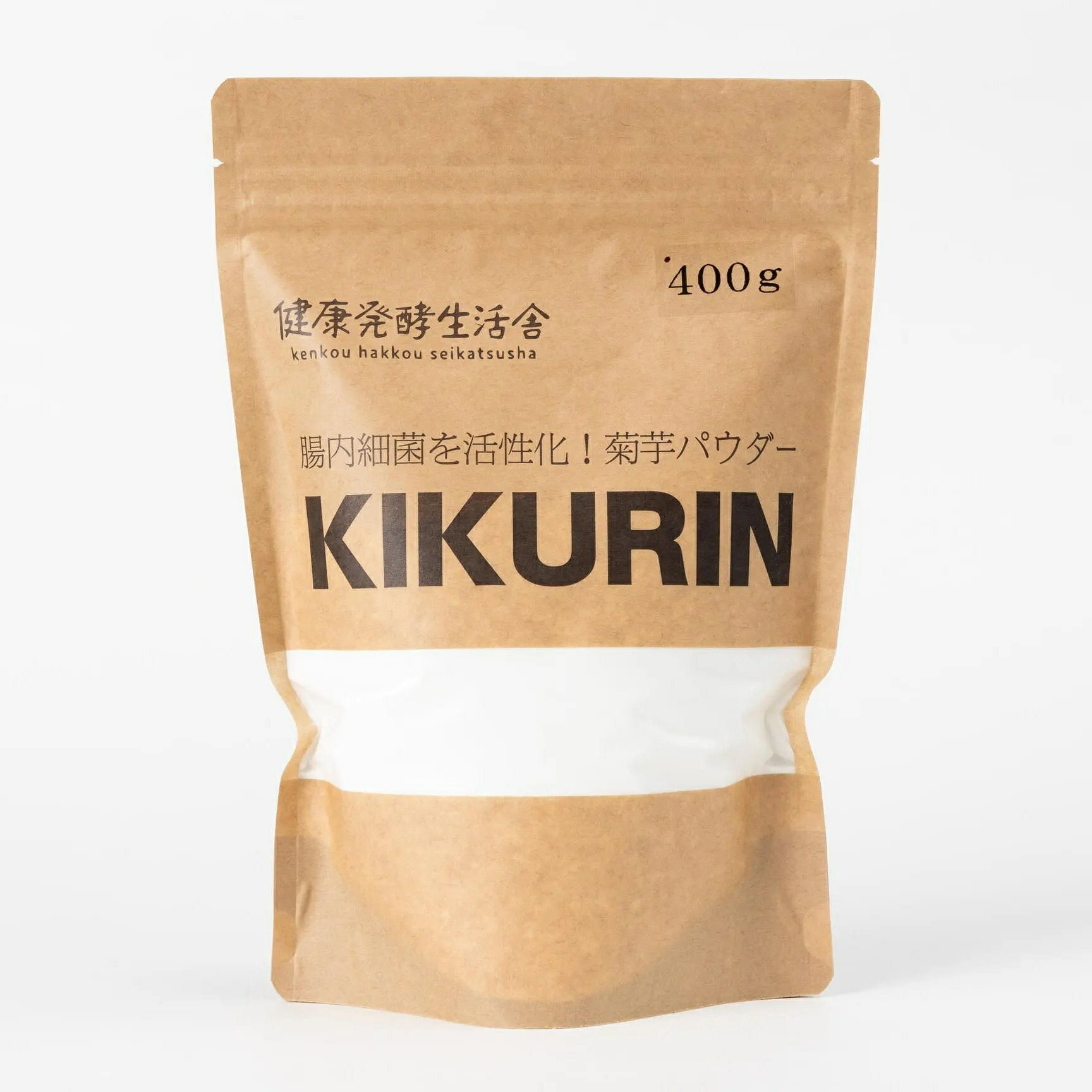 ・商品名　： KIKURIN（キクリン） ・名称　　： イヌリン（菊芋由来）国内製造 ・原材料　： 菊芋 ・内容量　： 400g ・保存方法： 高温多湿を避けて保管 ・販売者　： DEER ・賞味期限： パッケージ枠外下部に記載（製造から1年半） 栄養成分表示 100gあたり・推定値 ・エネルギー　390kcl ・炭水化物　95.5g ・タンパク質　0.5g ・食塩相当量　0.1g ・脂質　0.7g ・カリウム　25mg      原材料の菊芋は、農薬・化学肥料を一切使わずに育てたもののみを厳選して使用、その中の成分「イヌリン」のみを抽出して製品化しております。徹底した安全管理のもと、清潔で高品質な製造工程で、信頼できる製品をみなさまにお届けしております