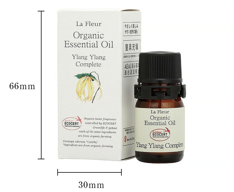 La Fleur イランイラン エッセンシャルオイル 2ml 精油 アロマオイル ラ・フルール エコサート認定 オーガニック ECOCERT 1~7営業日出荷 aromage-store2-10002451 アロマージュプリュス サンプル画像2