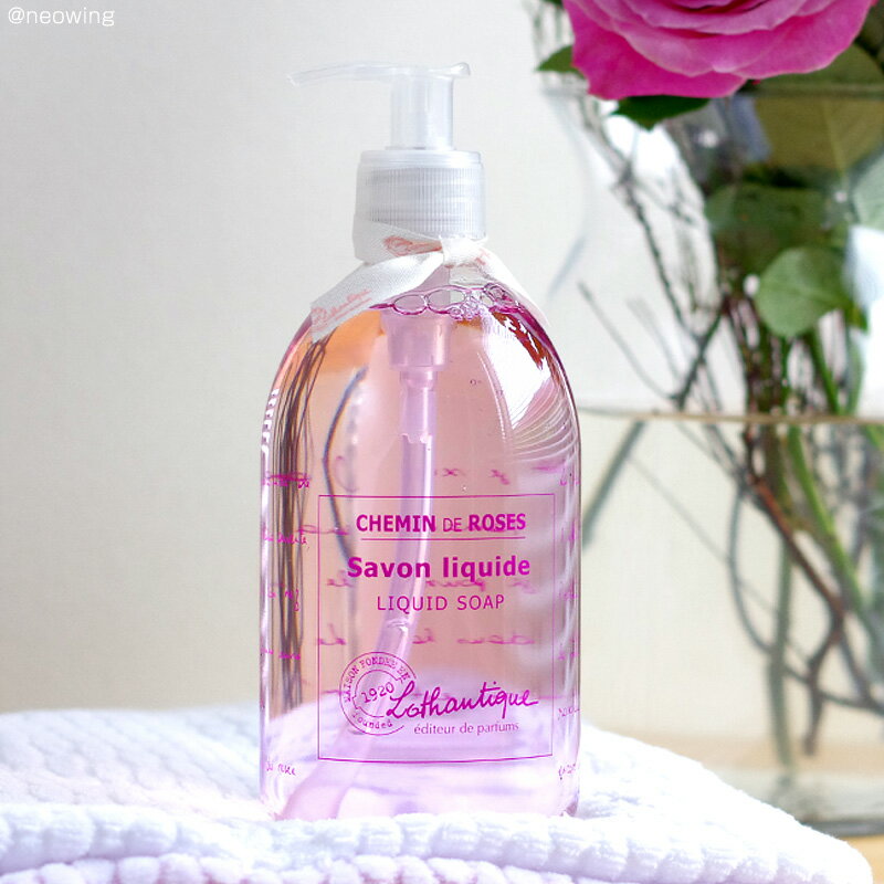 石けん・ボディソープのギフト ロタンティック リキッドソープ ブーケ・ドゥ・ローズ 500ml Rose Lothantique ボディソープ シャワージェル シンプル おしゃれ ギフト フランス製