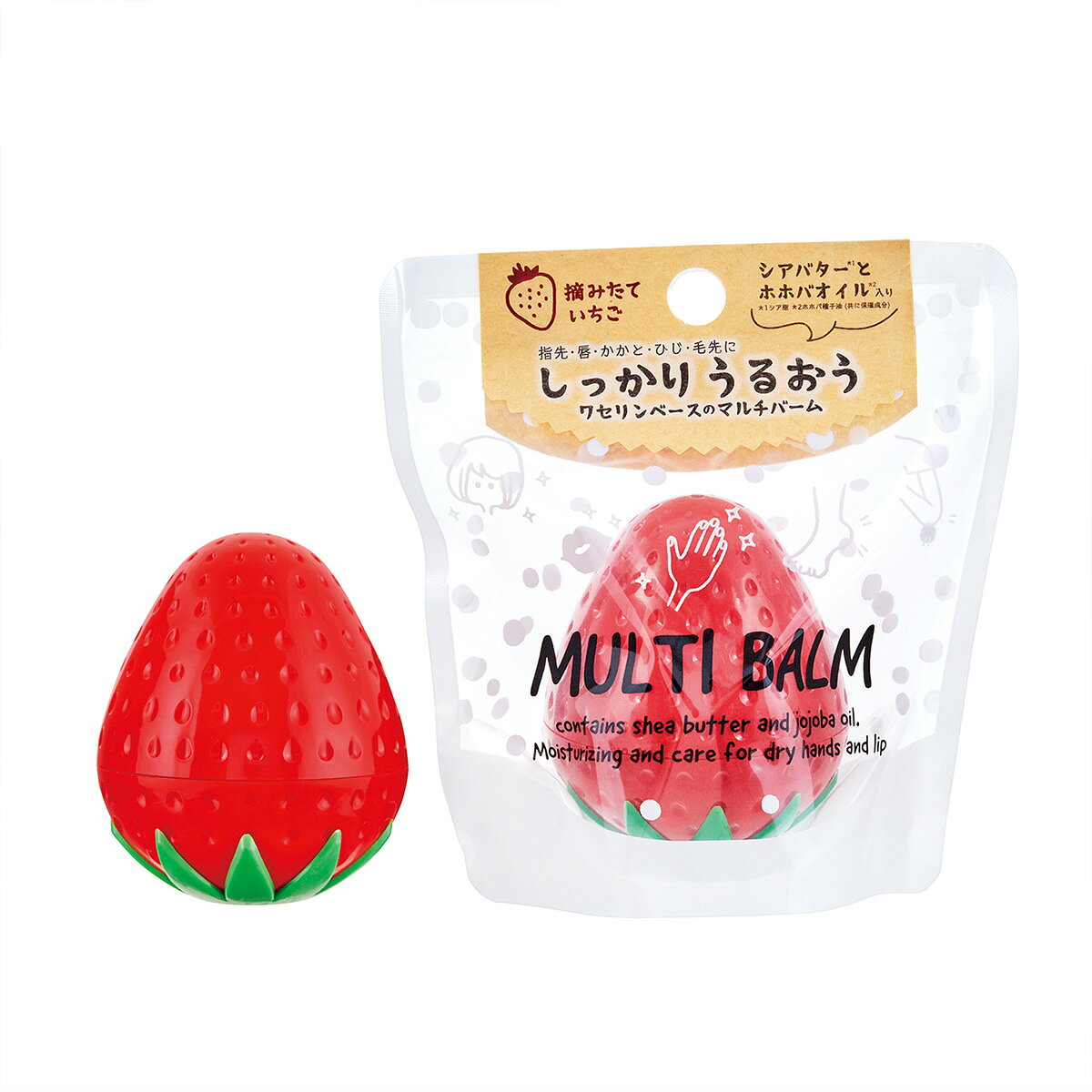 フルーツの森 いちご マルチバーム 保湿バーム クリーム ハンドケア かわいい ミニ...