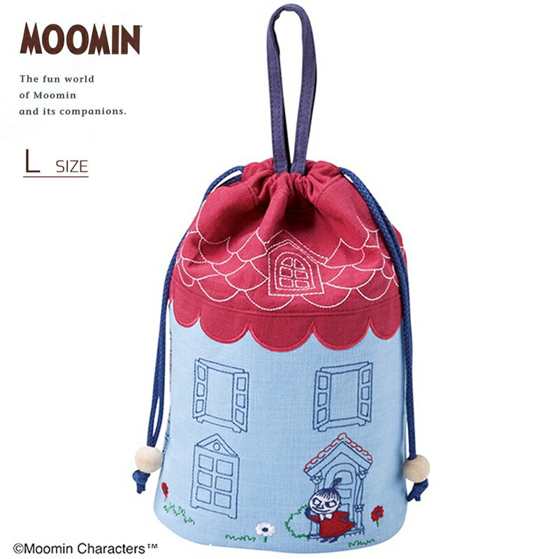1~7営業日出荷 北欧雑貨ムーミン MOOMIN 巾着 Lサイズ 小物入れ ポーチ 旅行 おでかけ かわいい おしゃ..