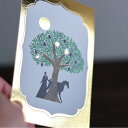【24日20時~マラソン期間P10倍】cozyca products 西淑 箔押しポストカード tree/gold 手紙 グリーディングカード ホワイト 誕生日 ラッピンググッズ インテリア雑貨 おしゃれ キラキラ 文房具 メール便