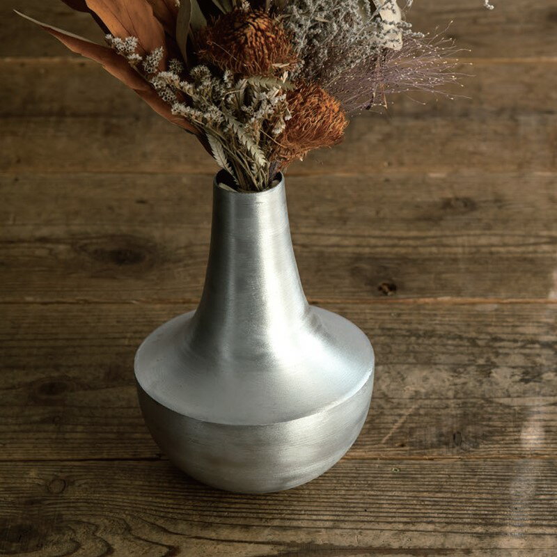 樂天商城 - 1~7営業日出荷 花瓶 おしゃれ 大きい レトロ PLUS the greenフラワーポット アルミニウム アンティーク風 花 玄関 インテリア 店舗 送料無料