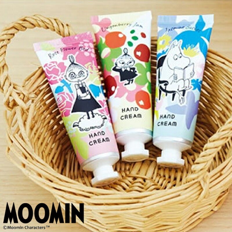 MOOMIN ムーミン ミニハンドクリーム ワセリン シアバター アーモンドオイル 25mL ハンドケア ボディケア 携帯用 ミニギフト プチギフト メール便 ...
