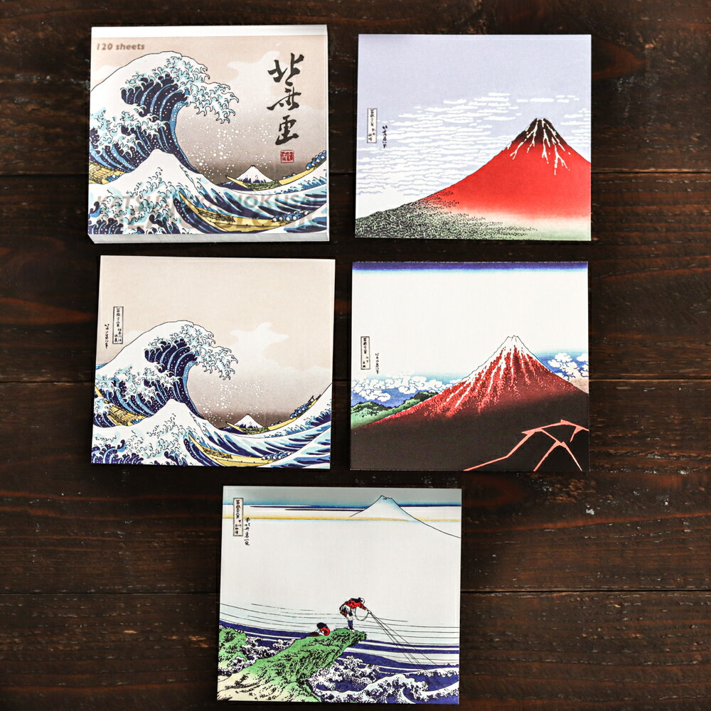 1~7営業日出荷 ブロックメモ 北斎 富嶽三十六景 日本製 和柄 cozyca products ブロックメモ帳 かわいい..