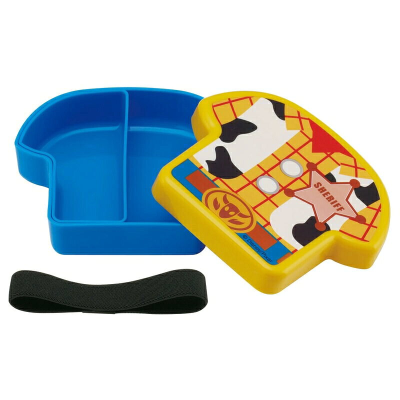 アロマージュプリュスのダイカット ランチボックス 310ml LBD2 トイストーリー skater スケーター ウッディー バズ お弁当 一段 小学生 遠足 幼稚園 キャラクター かわいい おかず容器 保存容器 ランチベルト付 電子レンジOK 名前シール付 1~7営業日出荷｜アングル3
