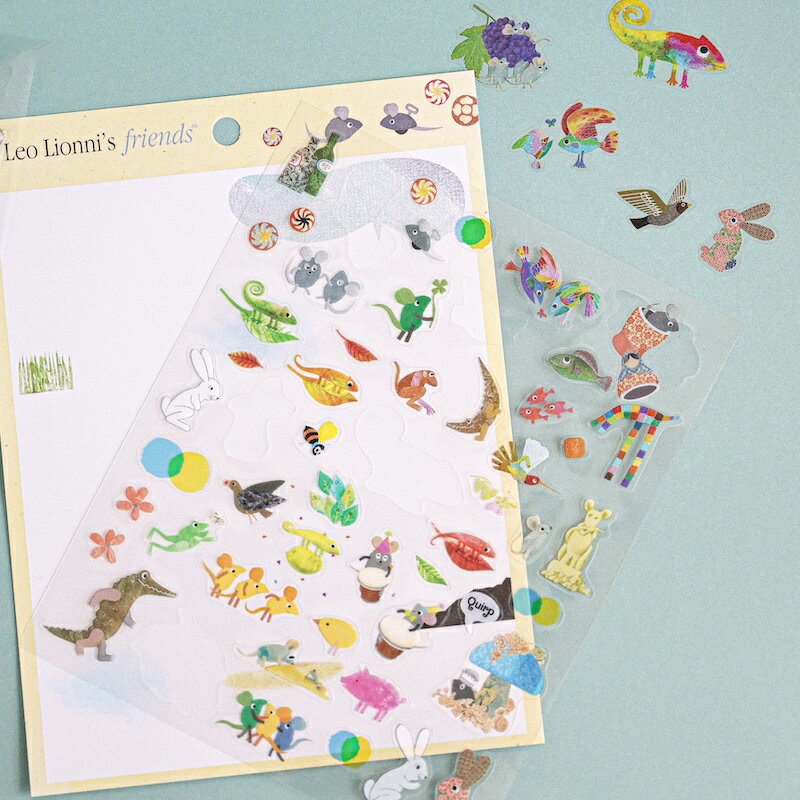 1~7営業日出荷 レオ・レオニ Leo Lionni's friends シール 大判 cozyca products かわいい おしゃれ 表現社 女性 デコレーション ラッピング用品 メール便