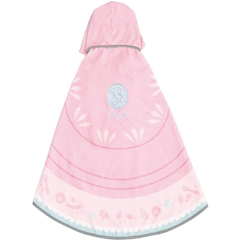 1~7営業日出荷 フード付き バスポンチョ ディズニー アリエル 送料無料 優しい肌触り BPO1 吸水速乾 キッズ 女の子 かわいい お風呂グッズ プールグッズ プレゼント