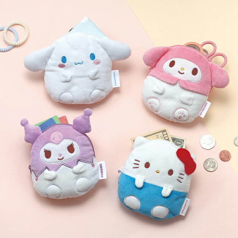 樂天商城 - 1~7営業日出荷 リール付き ぬいぐるみ ポーチ サンリオ かわいい クロミ キャラクター ZRNP1