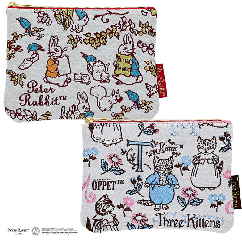 1~7営業日出荷 ピーターラビット ポーチ ドローイングガーデン&ロイヤルキトゥンズ 化粧ポーチ 小物入れ キャラクター雑貨 メール便