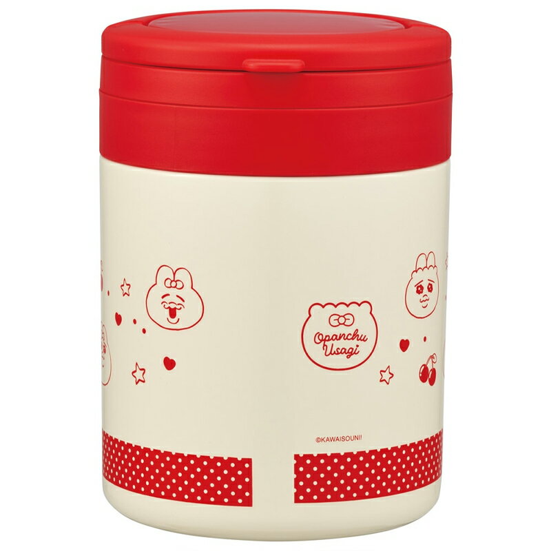 Rakuten - 【P15倍】1~7営業日出荷 おぱんちゅうさぎ スープジャー ランチ 保温 保冷 折りたたみハンドル付デリカポット LJFO5 スケーター 送料無料 正規取扱店