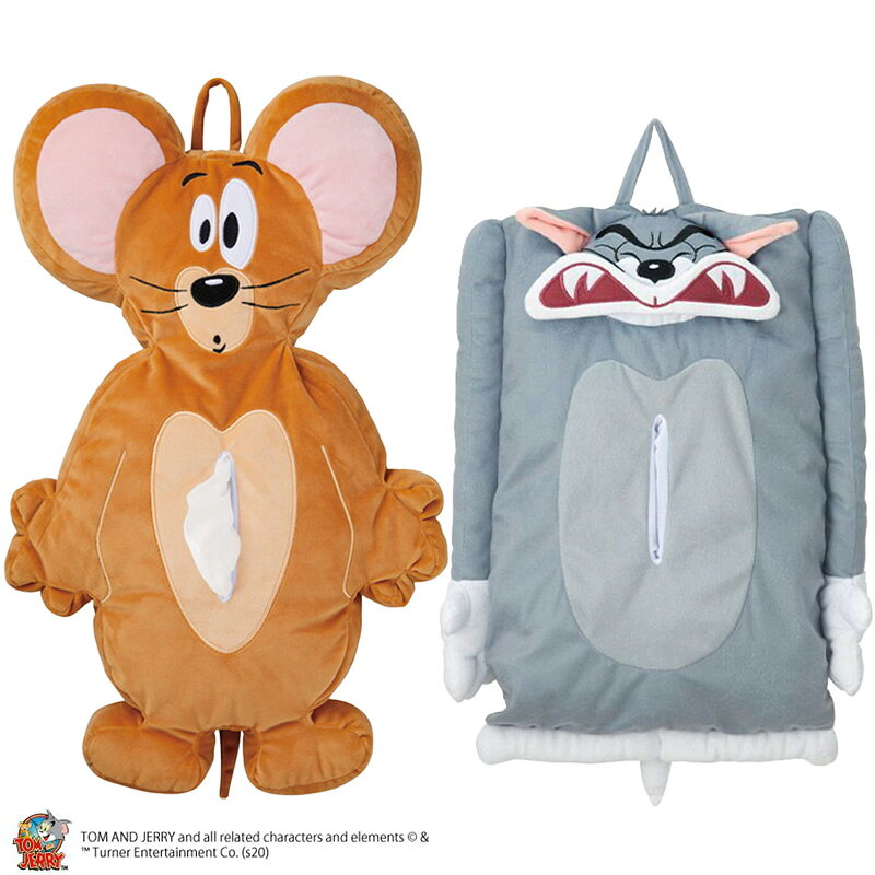 乐天商城 - 1~7営業日出荷 トムとジェリー ティッシュボックスカバー リビング雑貨 TOM & JERRY おもしろ雑貨 壁掛け 丸眞株式会社 正規取扱店