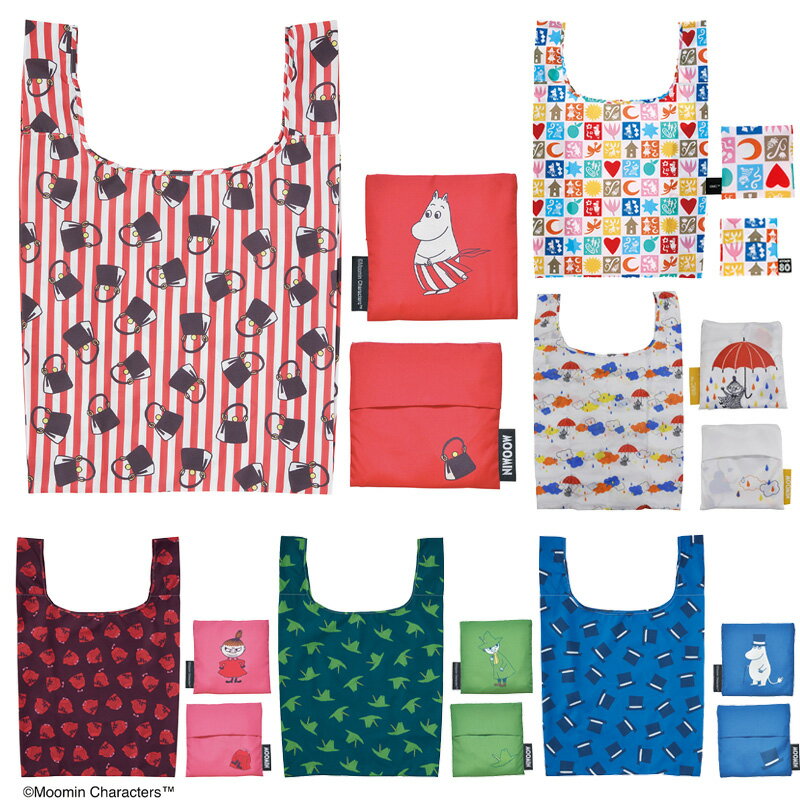 乐天商城 - 1~7営業日出荷 MOOMIN ムーミン エコバッグ ムーミン リトルミイ スナフキン 収納袋付き キャラクター かわいい 女性 母の日 プレゼント 正規取扱店