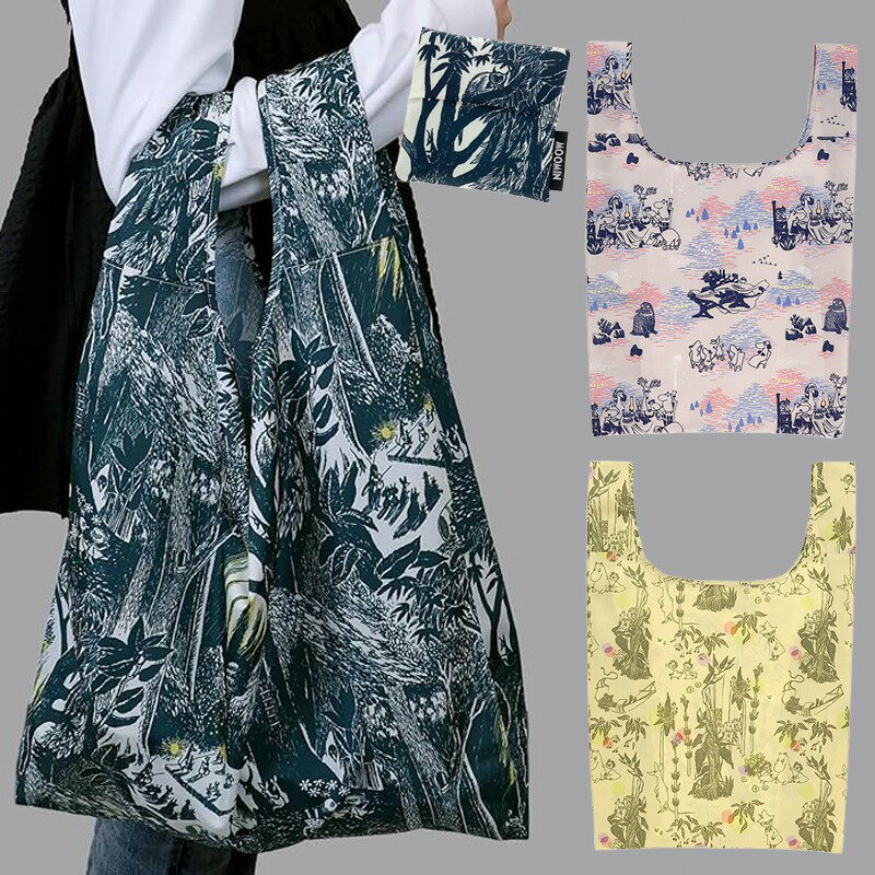 樂天商城 - 1~7営業日出荷 ムーミン グッズ エコバッグ 折りたたみ コンパクト 大人 初夏/晩夏/踊る森 北欧雑貨 メール便 正規取扱店