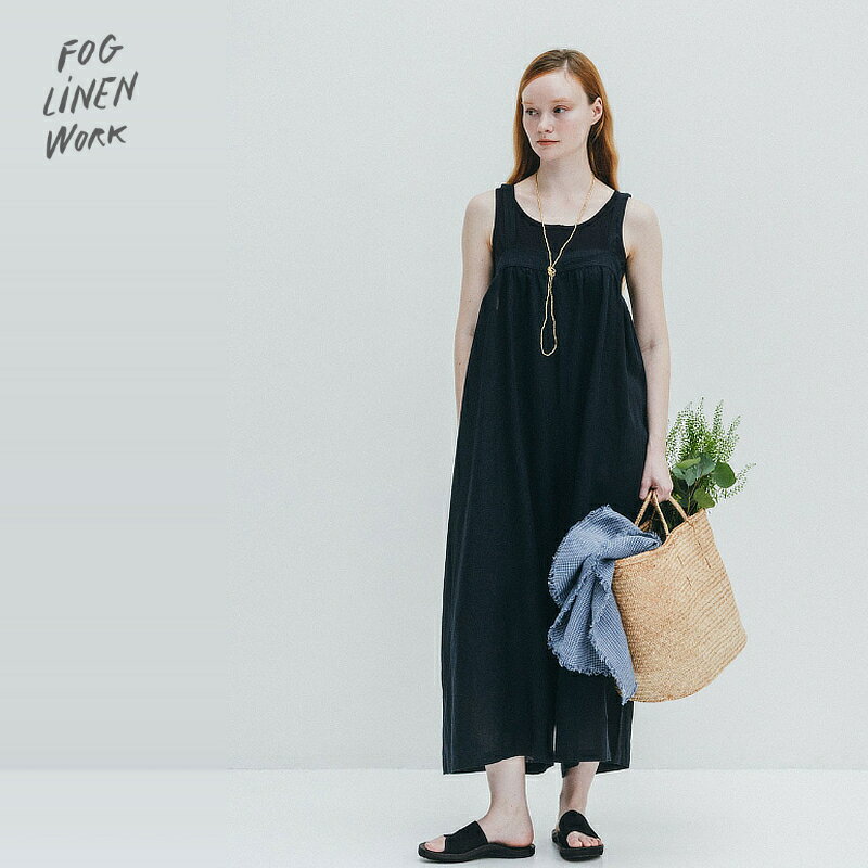 乐天商城 - 3営業日出荷 クララ サロペット ニュイ fog linen work フォグリネンワーク 正規取扱店 送料無料 母の日 レディース パンツ 春夏 ギフト リネン地