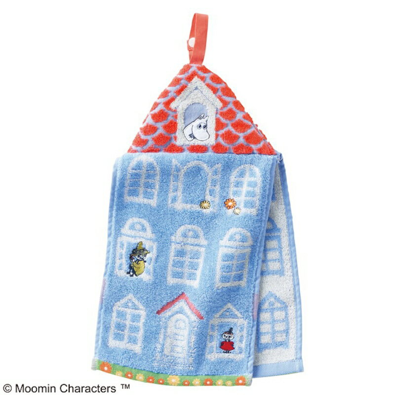 1~7営業日出荷 MOOMIN ムーミン グッズ ループ付きタオル お家の前で集合 ドレスタ...