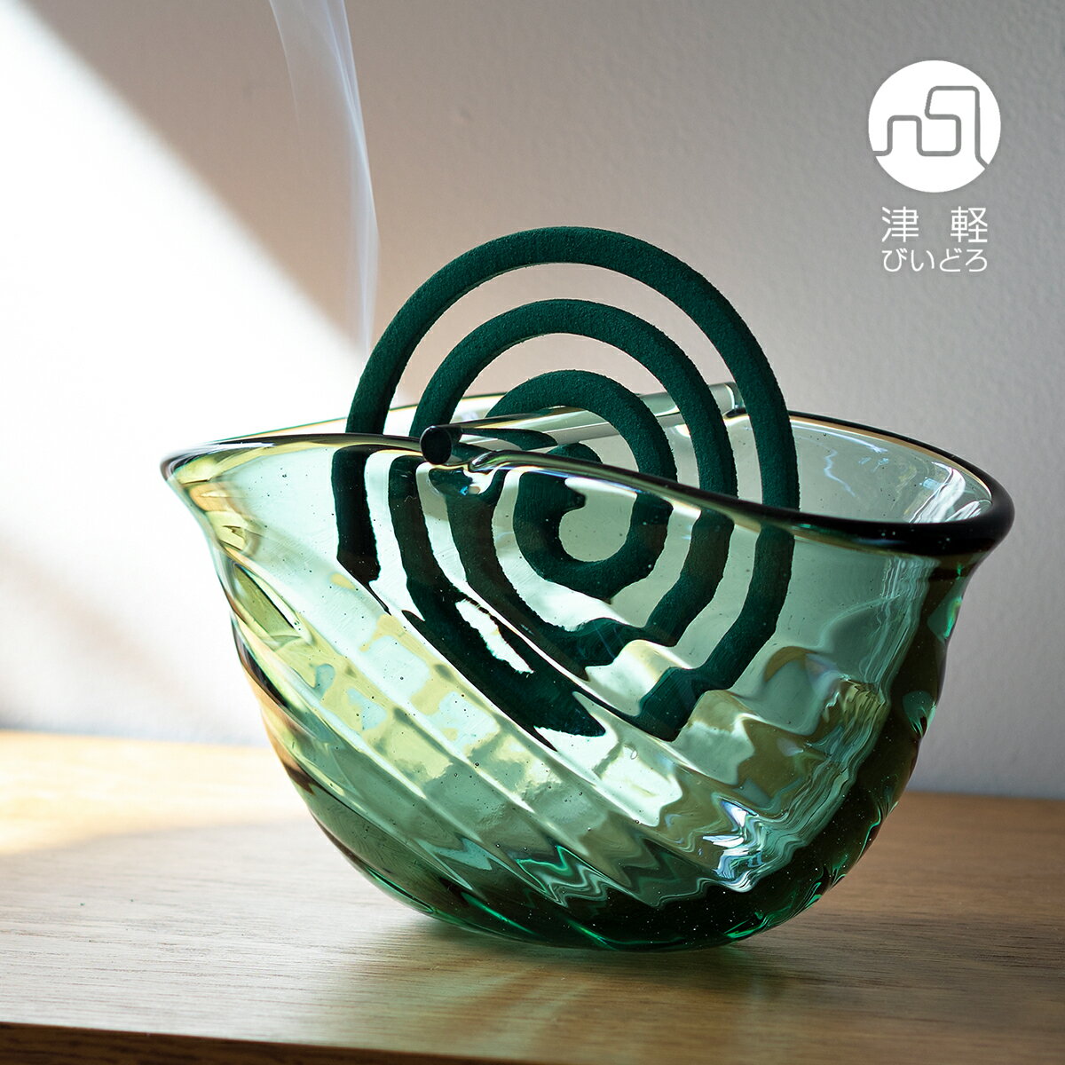 津軽びいどろ 蚊遣り おしゃれ DOUBLE F UKIDAMA EDITION 蚊取り線香ホルダー 蚊取り線香置き 石塚硝子 夏 高級 日本製 正規取扱店 インテリア 飾り 雑貨 ギフト プレゼント 引っ越し祝い 送料無料 1~7営業日出荷