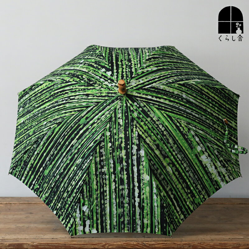 バティック日傘 長傘 竹取手 ...