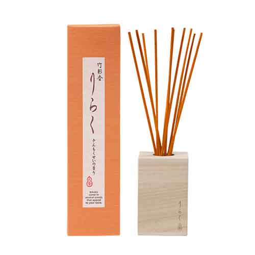 りらく 竹彩香 きんもくせい riraku reed diffuser osmanthus◆ルーム/フレグランス/スティック/芳香/アロマ/ギフト/プレゼント/香り/癒し/リラックス/fragrance/aroma/gift/room