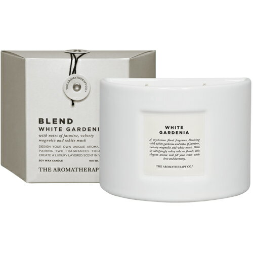 BLEND キャンドル ホワイトガーデニア White Gardenia Soy Wax Candle ブレンド アロマセラピーカンパニー 正規品 ◆ソイワックス/ココナッツワックス/ろうそく/蝋燭/ルーム/消臭/ゆらぎ/フレグランス/芳香/アロマ/ギフト/プレゼント/香り/癒し