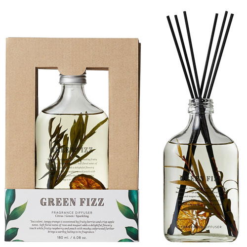 BOTANICAL BOTTLES [hfBt[U[180ml O[tBY GREEN FIZZ REED DIFFUSER {^jJ{gY Ki [/tOX/XeBbN/F/A}/Mtg/v[g///bNX/fragrance/aroma/gift/room