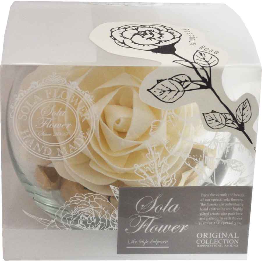 おしゃれなソラフラワー new Sola Flower ソラフラワー Glass Bowl グラスボウル Precious Rose プレシャスローズ 正規品 ◆造花/花/ハーブ/ドライフラワー/flower/フレグランス/芳香/アロマ/ギフト/プレゼント/香り/癒し/リラックス/fragrance/aroma/gift