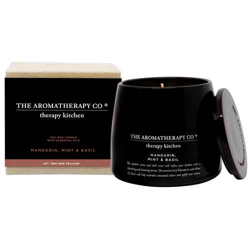 Therapy Kitchen エッセンシャルソイキャンドル マンダリン ミント＆バジル Essential Oil Candle Mandarin Mint & Basit セラピーキッチン 正規品 ろうそく/蝋燭/ルーム/消臭/ゆらぎ/フレグラ…