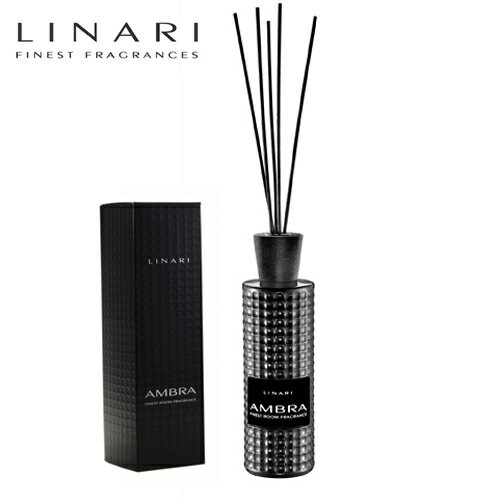 【送料無料】LINARI リナーリ ルームディフューザー 500ml AMBRA アンバー ブラックスティック DIAMOND LINE 正規品 ◆リード/アロマ/diffuser/芳香/フレグランススティック/ホームフレグランス