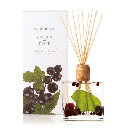 ロージーリングス アロマグッズ Rosy Rings ボタニカルディフューザー カシス＆ローズ Cassis ＆ Rose BOTANICAL DIFFUSER ロージーリングス 正規品 ◆ホームフレグランス/芳香/アロマ/fragrance/スティック/ドライフルーツ/フラワー【送料無料】