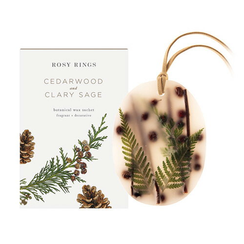 ボタニカ アロマグッズ 【メール便対応】Rosy Rings ボタニカルワックスサシェ シダーウッド＆クラリセージ Cedarwood ＆ Clary sage BOTANICAL WAX SACHET ロージーリングス 正規品 ◆ホームフレグランス/芳香/アロマ/ソイワックス/ドライフルーツ/フラワー