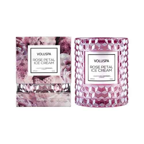 VOLUSPA ROSES クローシュカバーキャンドル ローズペタルアイスクリーム ROSE PETAL ICE CREAM ボルスパ ローズ 正規品 ◆ホームフレグランス/ろうそく/ルーム/芳香/アロマ/ギフト/プレゼント/香り/癒し/リラックス