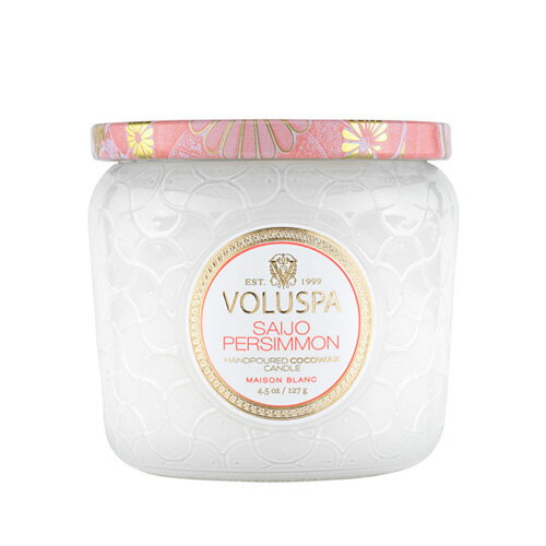 Voluspa ボルスパ メゾンブラン プティジャーキャンドル サイジョーパーシモン MAISON BLANC PETITE JAR CANDLE SAIJO PERSIMMON 正規品 ◆ろうそく/蝋燭/トラベル/アウトドア/ルーム/1/f ゆらぎ/フレグランス/芳香/アロマ/プレゼント/癒し/リラックス/fragrance/aroma/gift Voluspa ボルスパ メゾンブラン プティジャーキャンドル サイジョーパーシモン MAISON BLANC PETITE JAR CANDLE SAIJO PERSIMMON 正規品 ◆ろうそく/蝋燭/トラベル/アウトドア/ルーム/1/f ゆらぎ/フレグランス/芳香/アロマ/プレゼント/癒し/リラックス/fragrance/aroma/gift