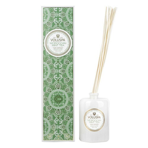 Rocca アロマ ディフューザー Voluspa ボルスパ メゾンブラン ディフューザー モロッカンミントティー MAISON BLANC DIFFUSER MOROCCAN MINT TEA 正規品 ◆ルーム/フレグランス/スティック/芳香/アロマ/ギフト/プレゼント/香り/癒し/リラックス/fragrance/aroma/gift/room