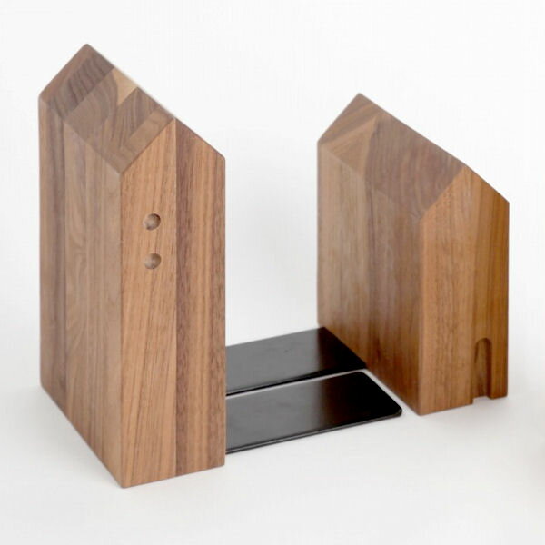 本立て ブックスタンド ブックストッパー CDスタンド仕切り 天然木 ハウス 家 インテリア雑貨 オブジェウォールナット おしゃれ お洒落Latree/ラトレナ...