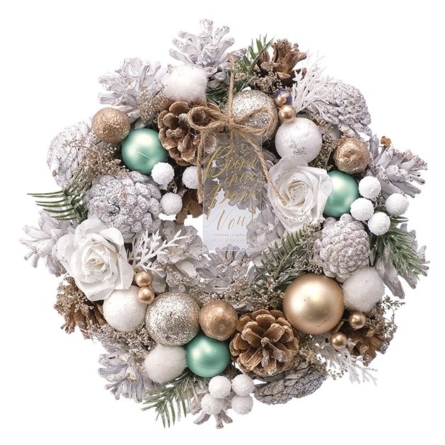 おしゃれなホワイト系!大人なクリスマスリースのおすすめ おしゃれなホワイト系!大人なクリスマスリースのおすすめ