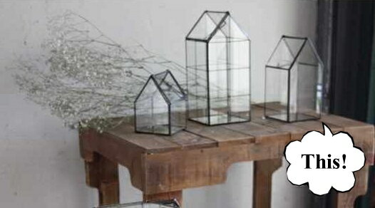 ガラス グラス 花瓶 花器 テラリウム キャンドルホルダーガーデニング雑貨 インテリア雑貨 アイアン雑貨ガラスケース アンティーク風 レトロ調 オブジェ 小物入れ鉢カバー ディスプレイケース 多角形アイアンとガラスのボタニカルコンテナ トールハウスS