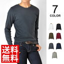 Tシャツ メンズ フライスクルーネック無地長袖TシャツロンT【メール便送料無料《M2》】【1-E3F】