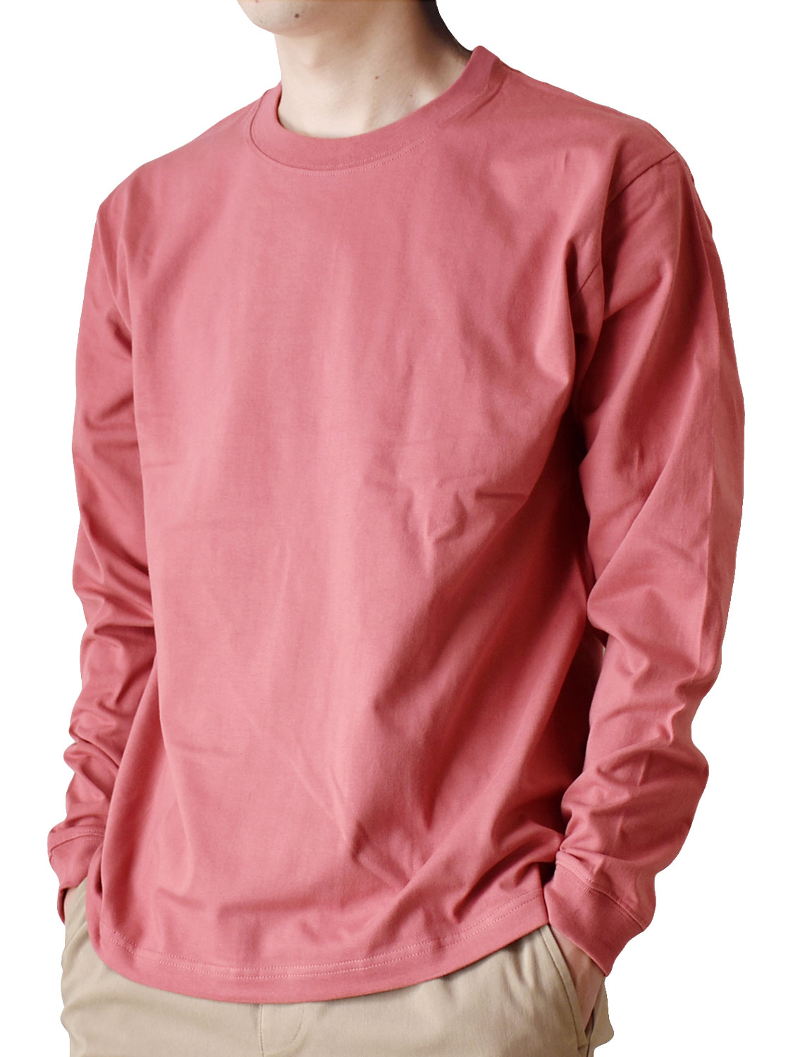 長袖 ピンク カットソー ロング丈Tシャツ ロンT サイズL セール】260gカラーL/S Tシャツ / 長袖 / ロンT / トップス