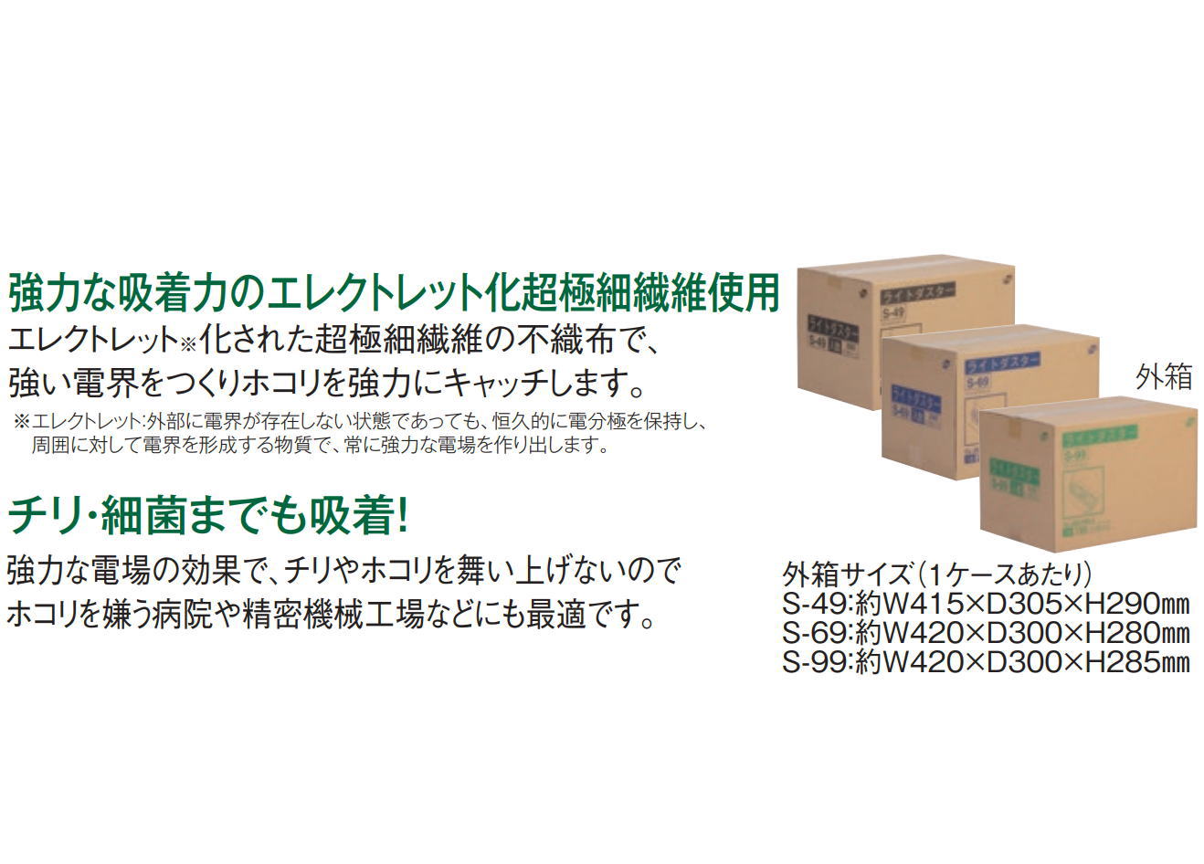 AROTHOのライトダスターS【ケース販売】〜テラモト〜『から拭き用（除菌タイプ）』｜アングル2
