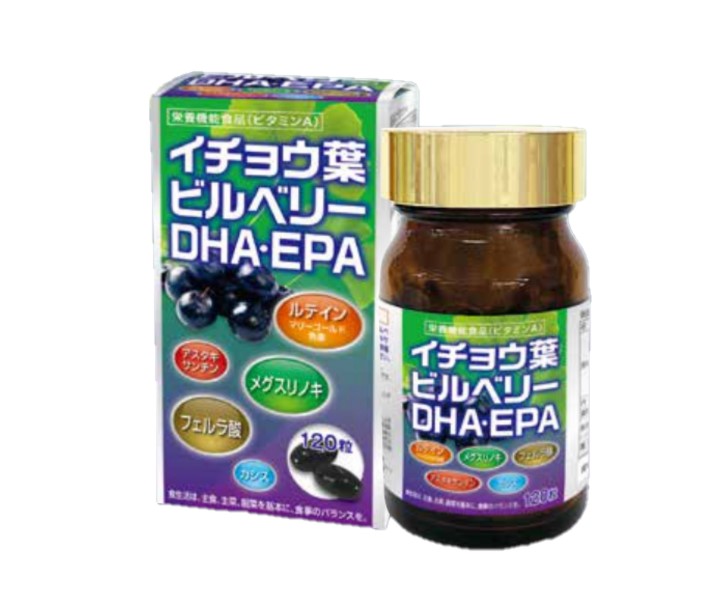 イチョウ葉 ビルベリー サプリメント 【420mg×120粒】 フラボンベリーα DHA EPA 【約2ヶ月分】 視力回復 老眼 物忘れ サプリ イチョウ..