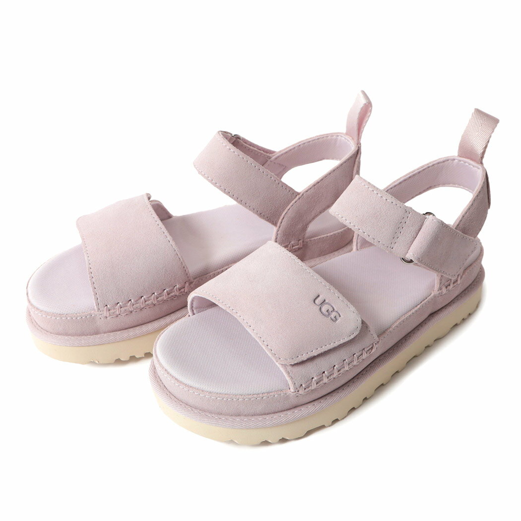 樂天商城 - UGG アグ ウィメンズ ゴールデンスター サンダル W GOLDENSTAR BAY FOG ( スライド レディース スエード ピンク pink 厚底 ストラップ 1136783 )