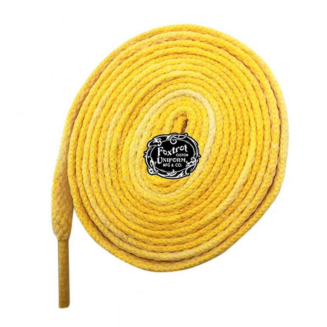 [クーポン配布中＆P2倍]Foxtrot Uniform THREADS SPORT LACES MAIZE フォックストロット ユニフォーム シューレース スニーカー ( 120cm 170cm 黄色 イエロー 靴紐 )
