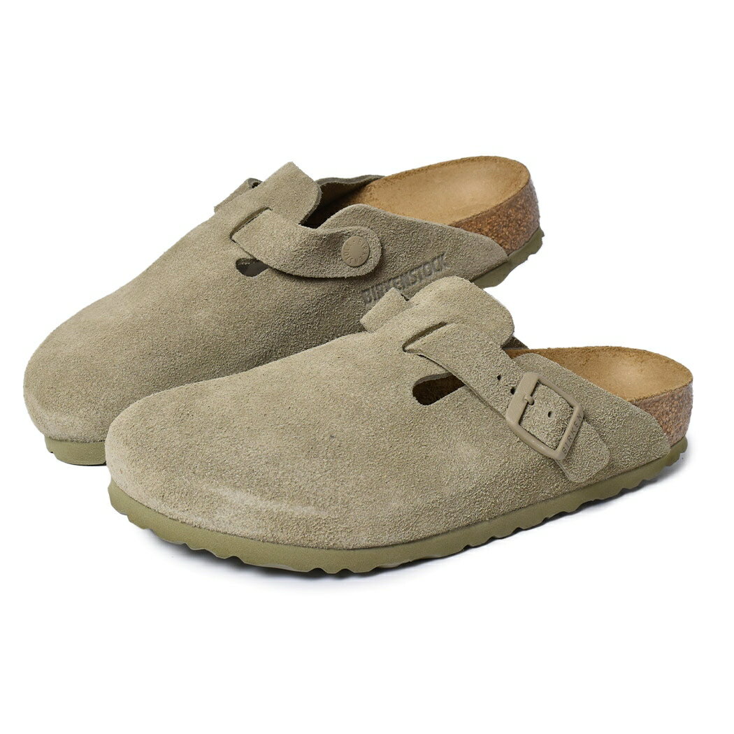 [クーポン＆P2倍！]BIRKENSTOCK ビルケンシュトック ボストン スエード BOSTON SUEDE ( NARROW FIT ) Faded Khaki レディース サンダル カーキ 1025844