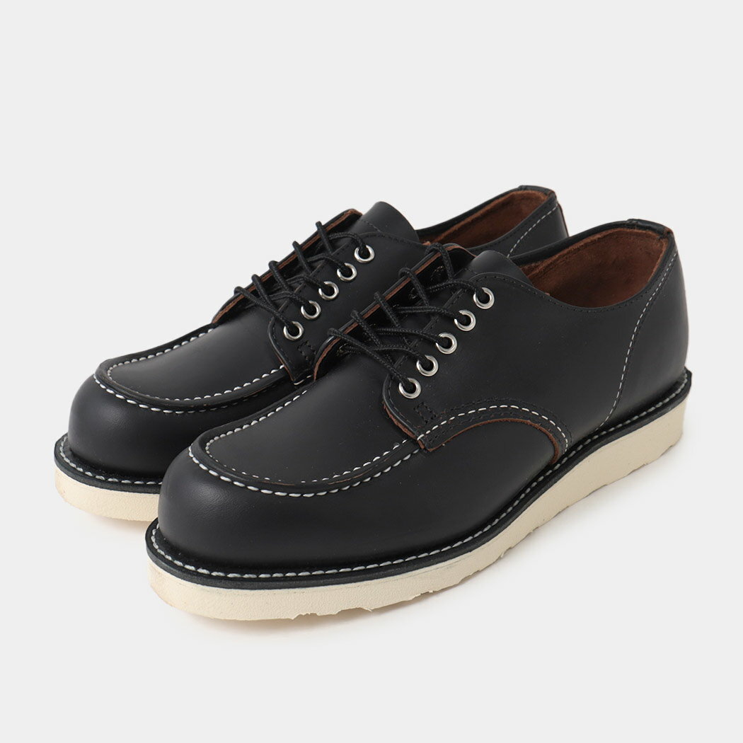 樂天商城 - RED WING レッドウィング クラシックモック オックスフォード ワーク ブーツ CLASSIC MOC OXFORD BLACK PRAIRIE ( USA製 黒 ブラック レザー 8090 )