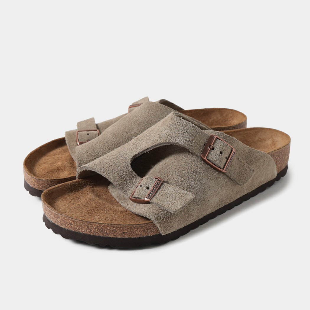 Rakuten - [クーポン＆P2倍！]BIRKENSTOCK ビルケンシュトック チューリッヒ レザー メンズ サンダル Zurich ( REGULAR FIT ) TAUPE ( トープ ベージュ メンズ スエード 50461 )