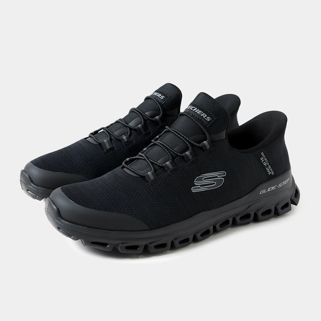 SKECHERS スケッチャーズ グライドステップ シューズ スニーカー SLIP-INS GLIDE-STEP BLACK ( スリップインズ 履きやすい ハンズフリー 黒 ブラック メンズ 国内正規品 233011 )