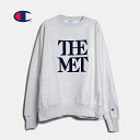 海外限定 CHAMPION チャンピオン スウェット THE MET APPLIQUED LOGO CREW SWEAT GRAY リバースウィーブ ( 日本未...